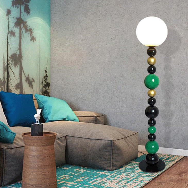 Colorful Round Ball Glass Floor Lamp