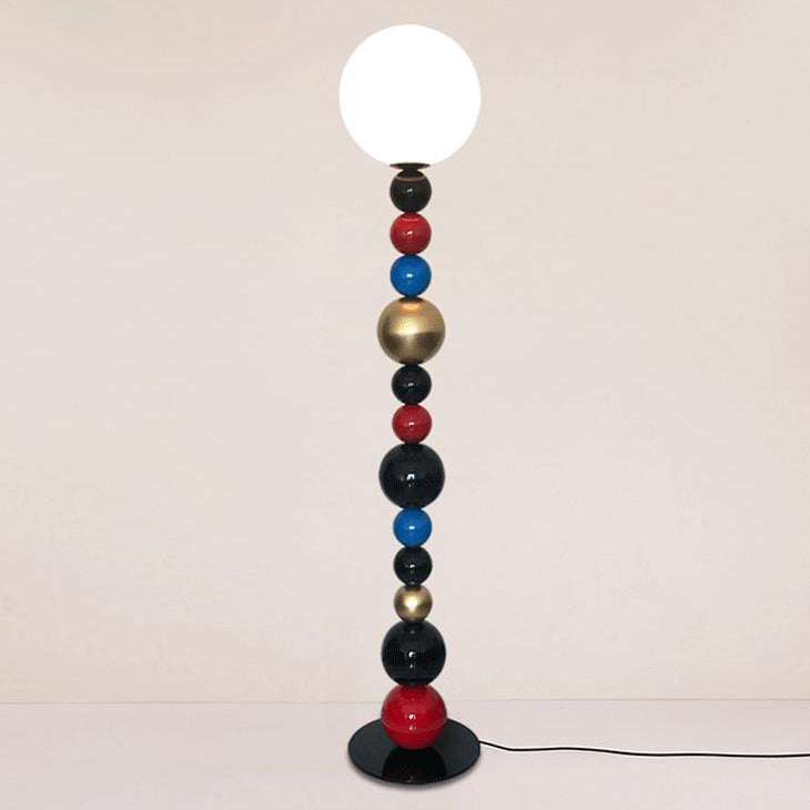 Colorful Round Ball Glass Floor Lamp