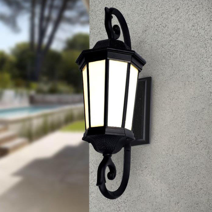 Octagonal Lantern Aluminum Faux Outdoor Light