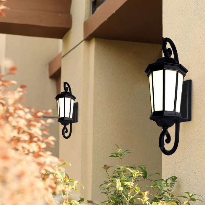 Octagonal Lantern Aluminum Faux Outdoor Light