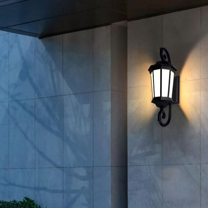 Octagonal Lantern Aluminum Faux Outdoor Light