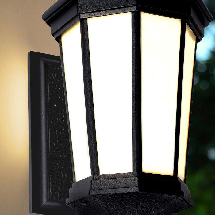 Octagonal Lantern Aluminum Faux Outdoor Light