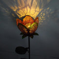Wrought-Iron Hollow Petals Ground Outdoor Light