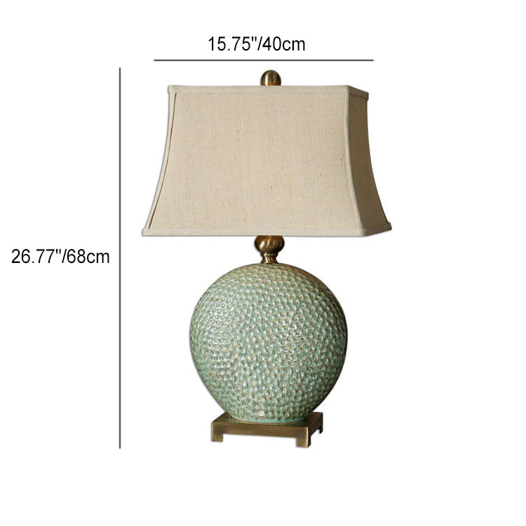 Ceramic Square Round Table Lamp
