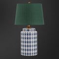 Cylindrical Ceramic Linen Hardware Table Lamp