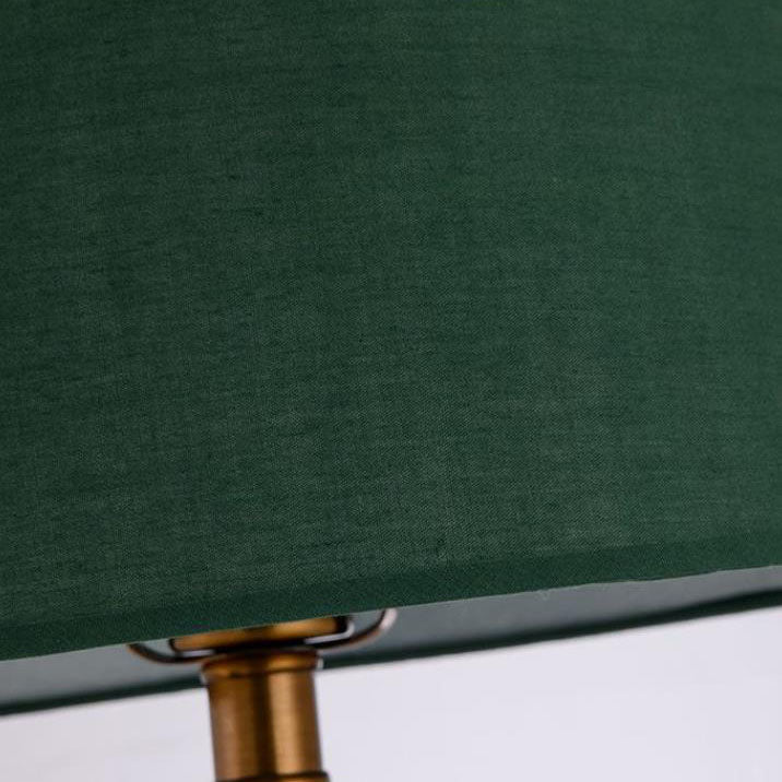 Cylindrical Ceramic Linen Hardware Table Lamp