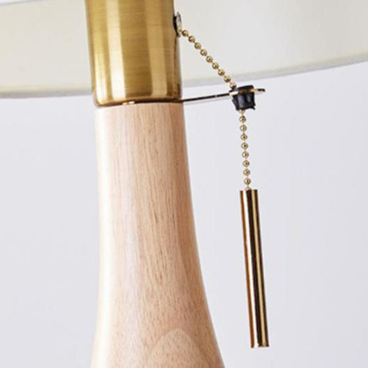 Vase Solid Wood Fabric Table Lamp