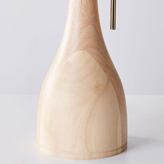 Vase Solid Wood Fabric Table Lamp