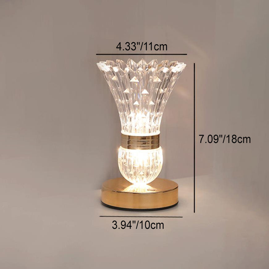 Acrylic Vase Shape Hardware Table Lamp