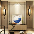 Iron Frame Tassel Fabric Wall Lamp