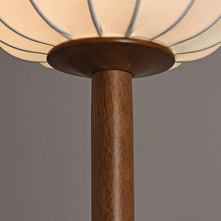 Japanese Zen Rosewood Base Floor Lamp