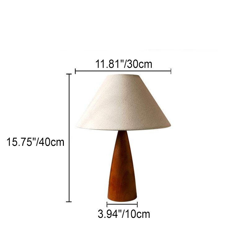 Mushroom Solid Wood PVC Table Lamp