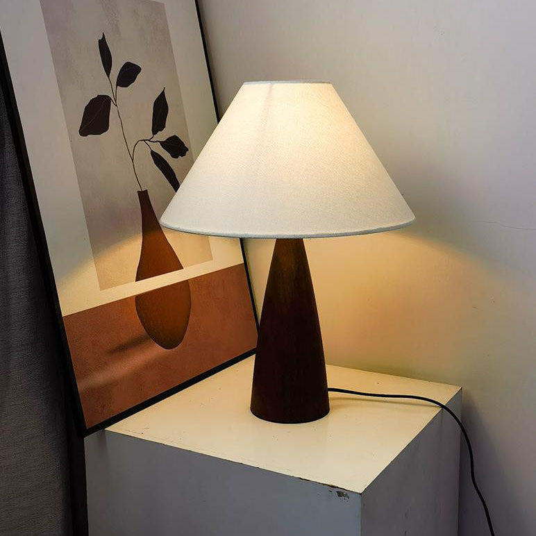 Mushroom Solid Wood PVC Table Lamp