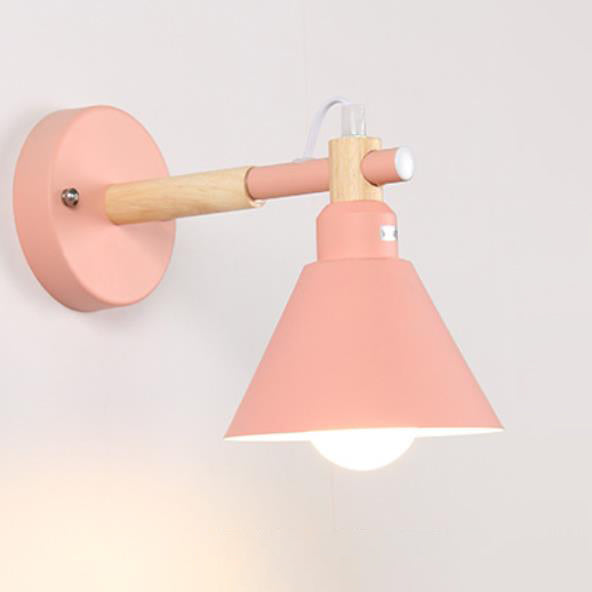 Macaron Iron Trumpet Shaped Wall Lamp