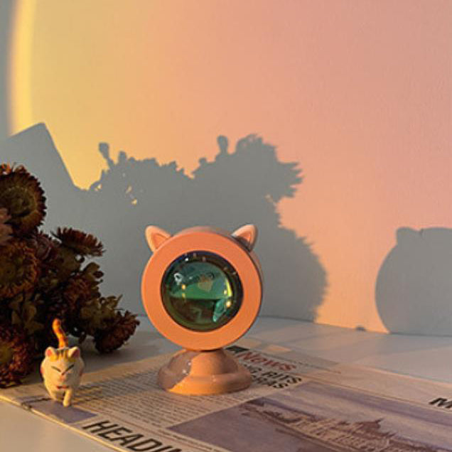 Pink Cat Ear Shape Table Lamp