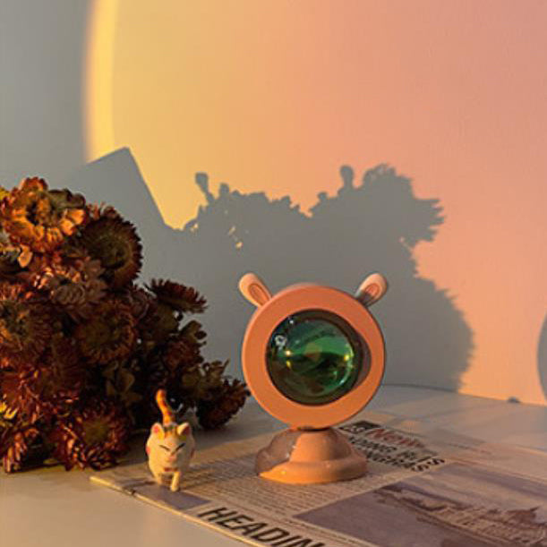 Pink Cat Ear Shape Table Lamp