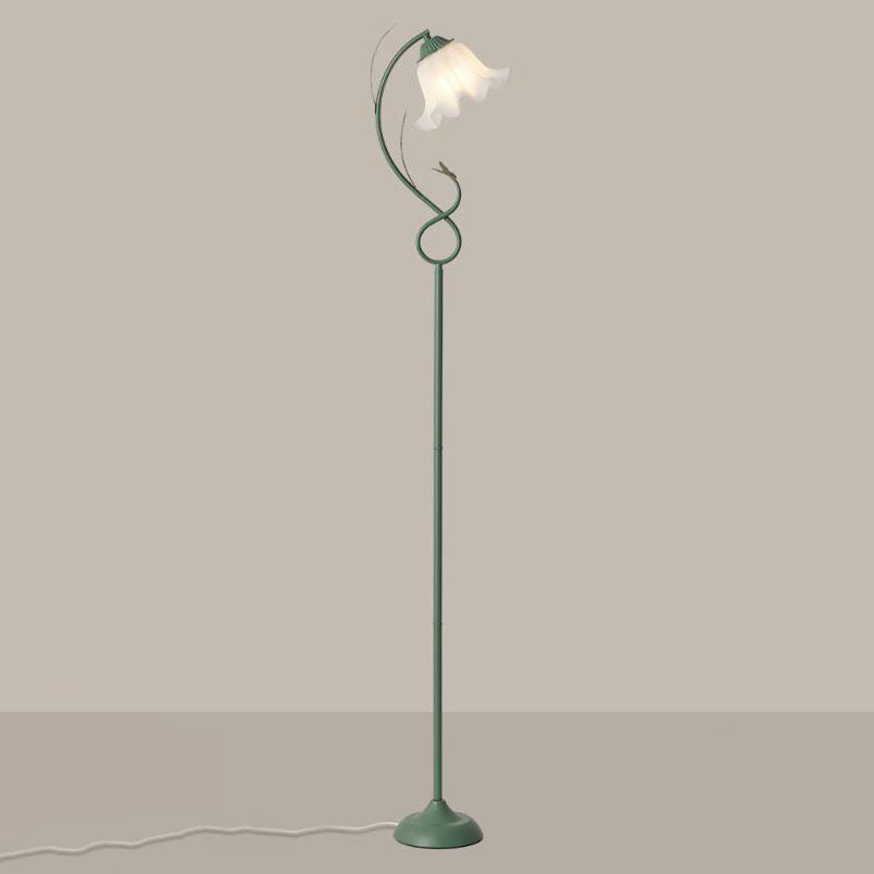 Wrought Iron Acrylic Flower Floor Lamp