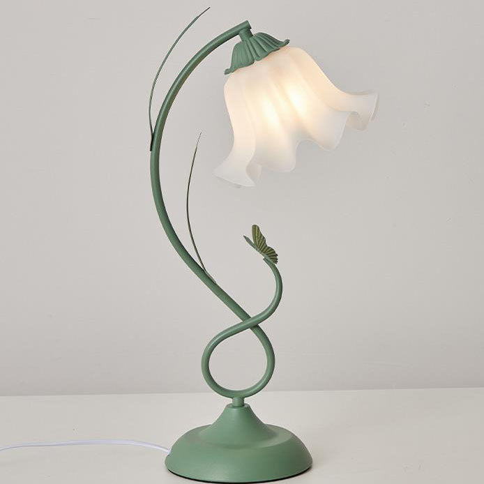 Wrought Iron Acrylic Flower Table Lamp
