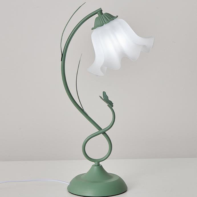 Wrought Iron Acrylic Flower Table Lamp