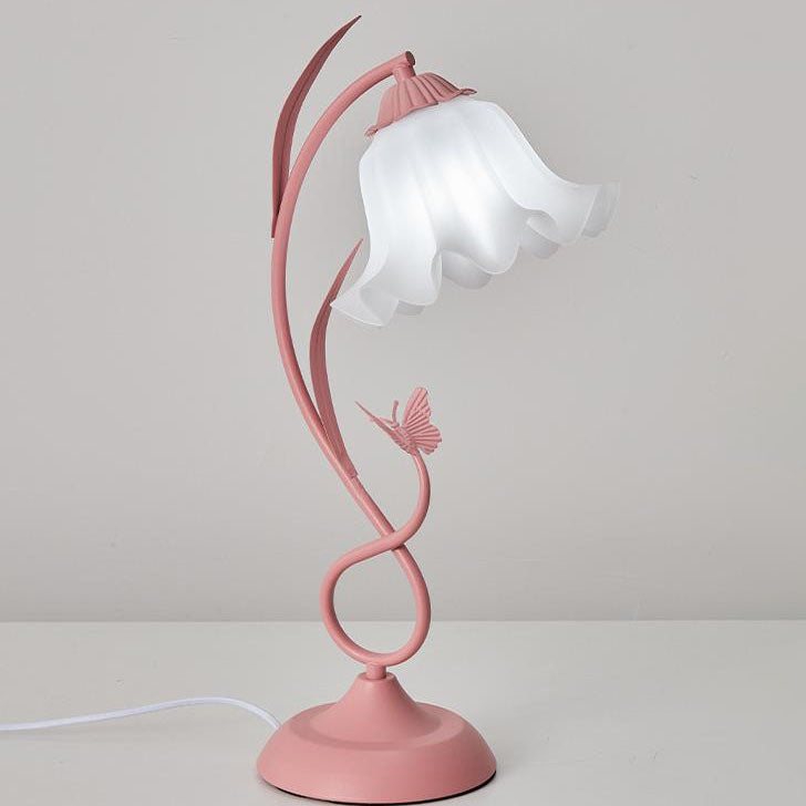 Wrought Iron Acrylic Flower Table Lamp