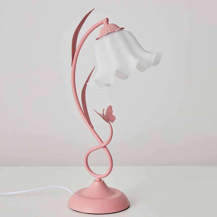 Wrought Iron Acrylic Flower Table Lamp