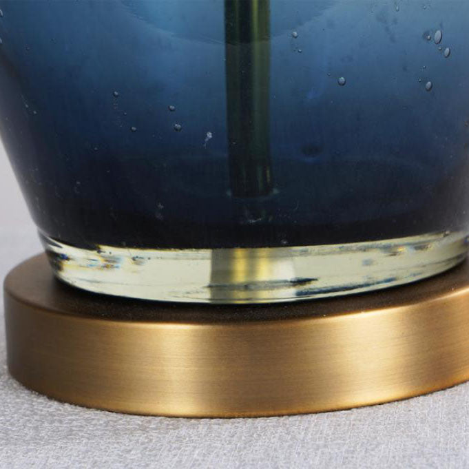 Round Vase Hardware Glass Table Lamp