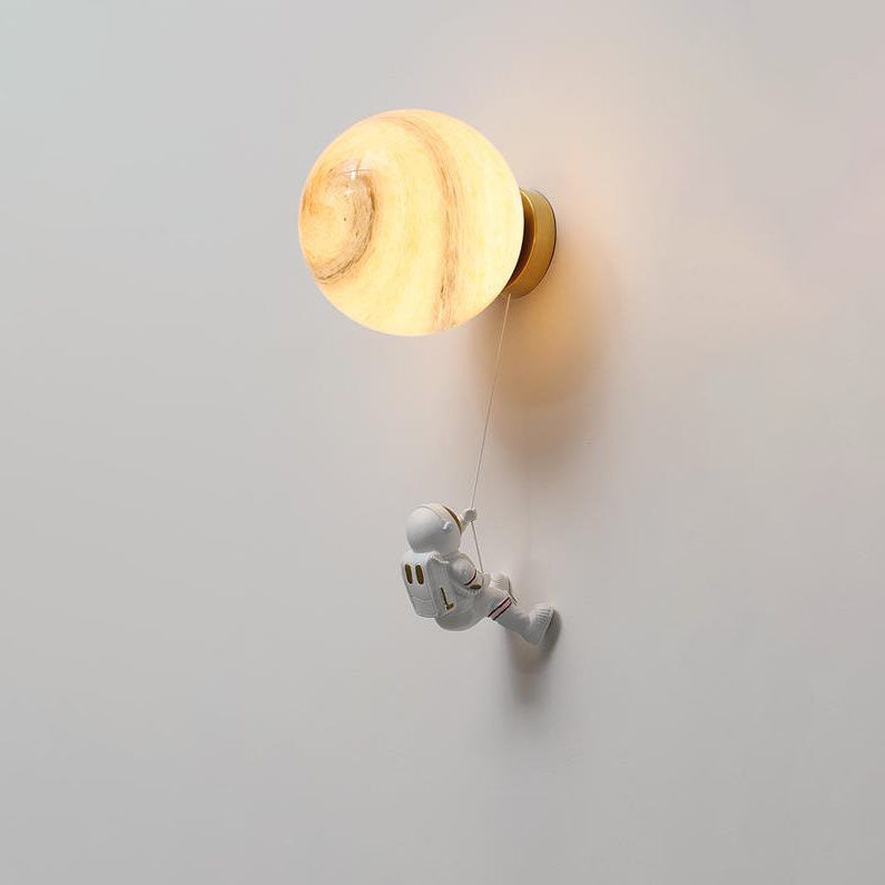Orb Astronaut Iron Resin Wall Lamp