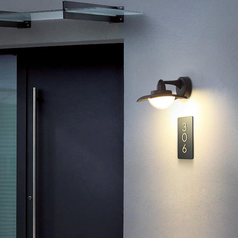 Aluminum Round Glass Patio Outdoor Light
