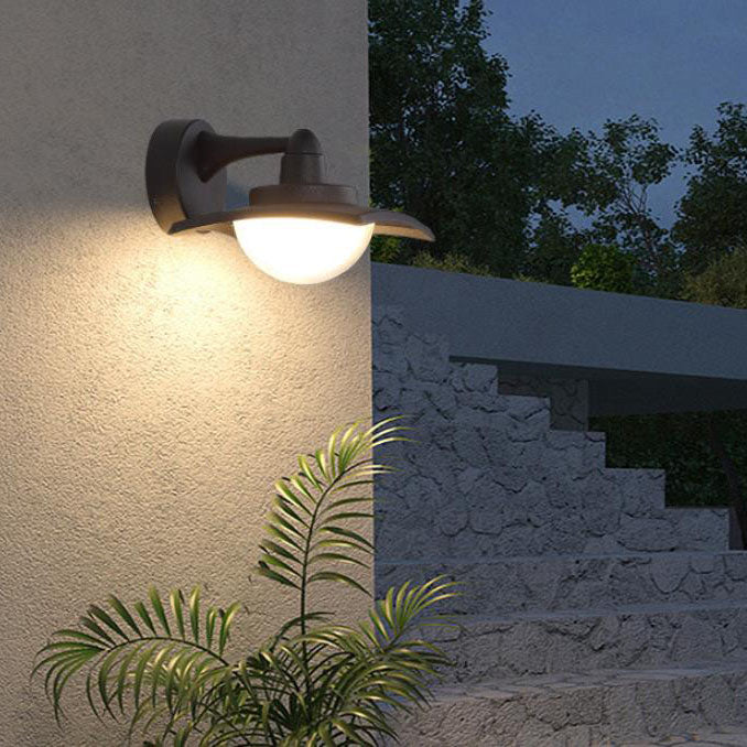 Aluminum Round Glass Patio Outdoor Light