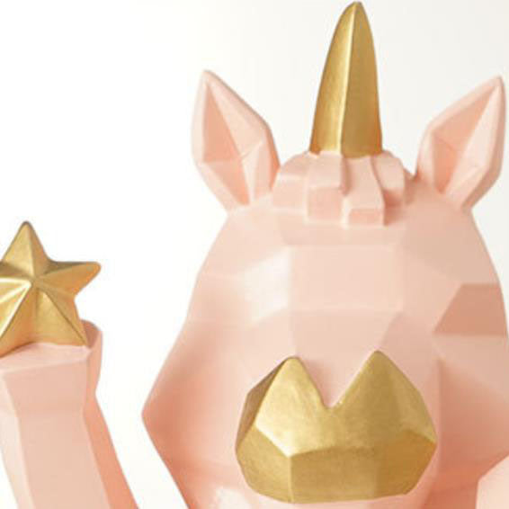 Resin Unicorn Glass Kids Table Lamp