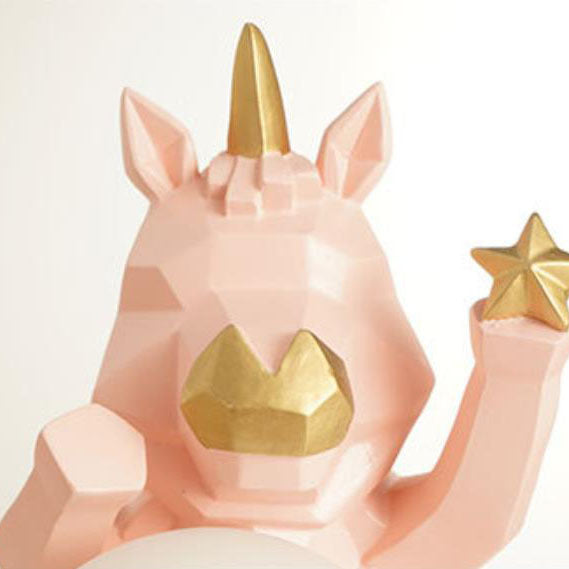 Resin Unicorn Glass Kids Table Lamp