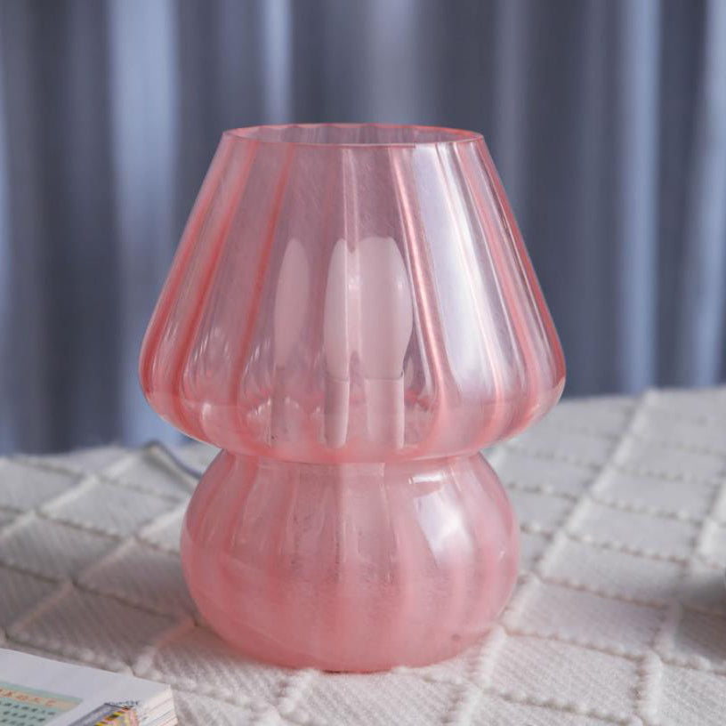 Glass Mushroom Bedroom Table Lamp