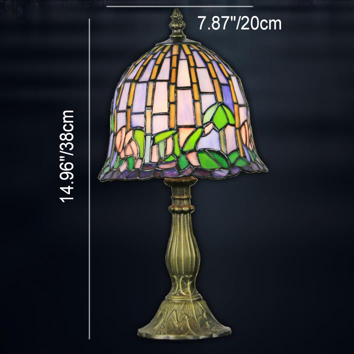 Stained Glass Flower Bedroom Table Lamp