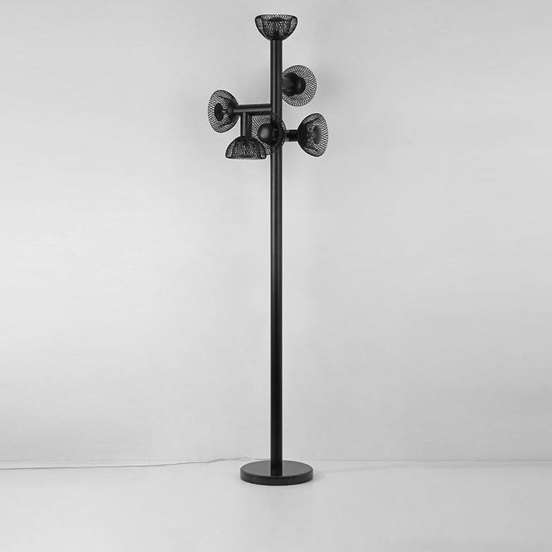 Eclectic Iron Mesh Geometric 6-Light Floor Lamp