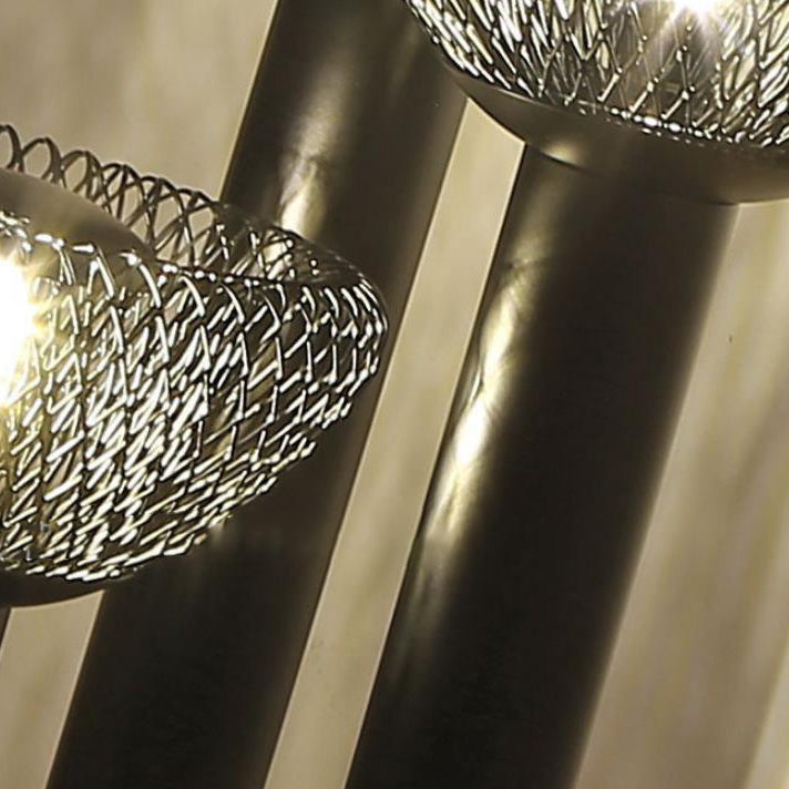 Eclectic Iron Mesh Geometric 6-Light Floor Lamp