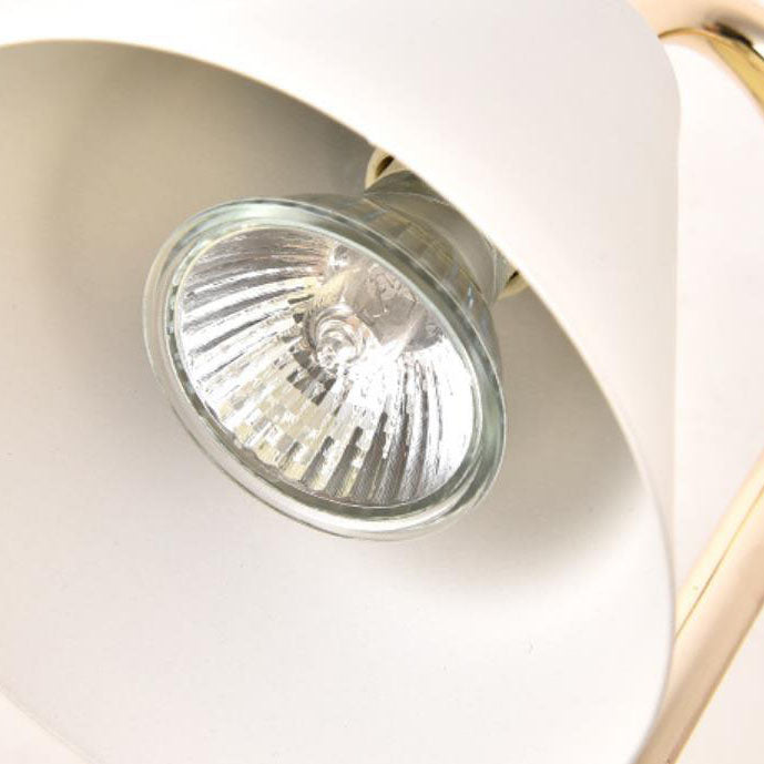 Conical Metal Wooden Melting Table Lamp