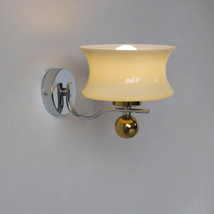 Glass Iron Drum Wave Wall Lamp