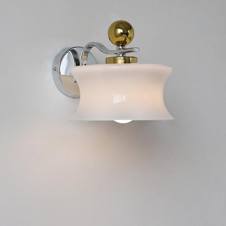 Glass Iron Drum Wave Wall Lamp