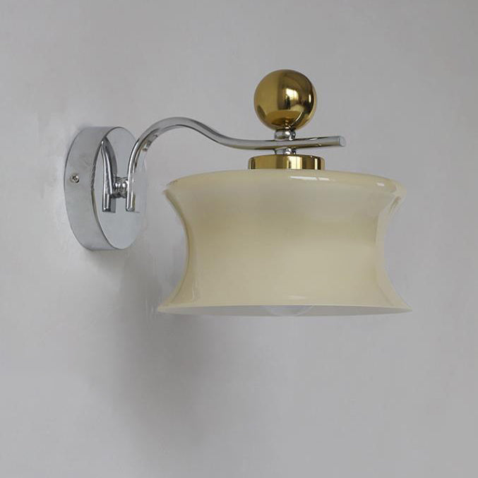 Glass Iron Drum Wave Wall Lamp
