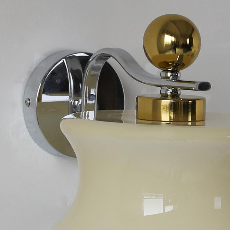 Glass Iron Drum Wave Wall Lamp