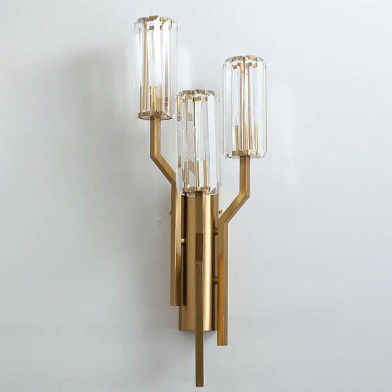 Cylinder Hardware Crystal Living 3-Light Wall Lamp