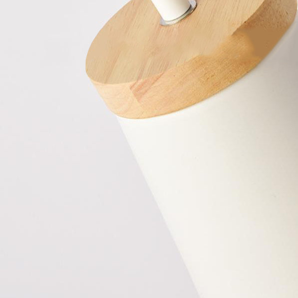 Solid Wood Iron Cylinder Wall Lamp
