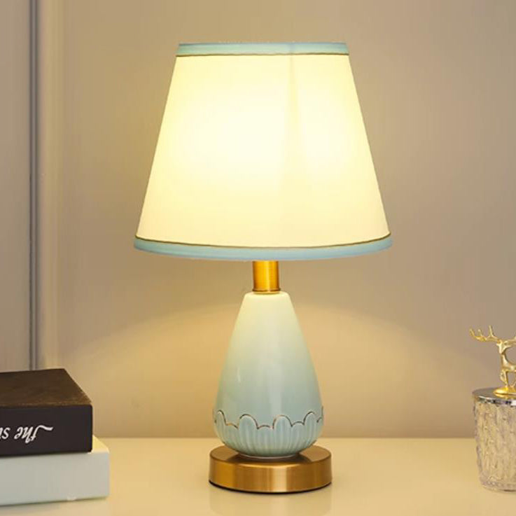 Vase Round Trapezoidal Ceramic Table Lamp