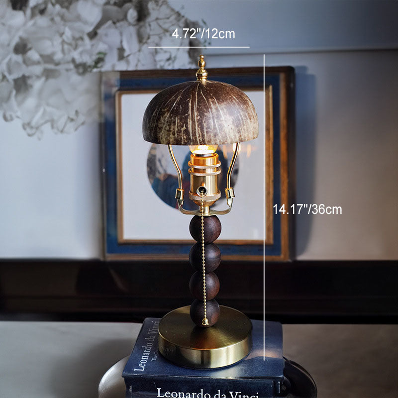 Coconut Shell Hardware Wood Table Lamp