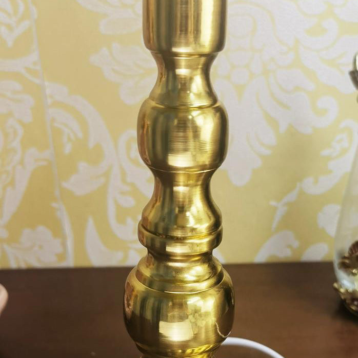 Round Tassel Umbrella Metal Table Lamp