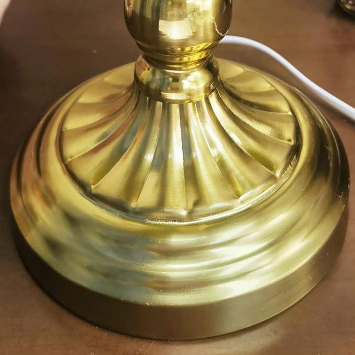 Round Tassel Umbrella Metal Table Lamp