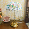 Round Tassel Umbrella Metal Table Lamp
