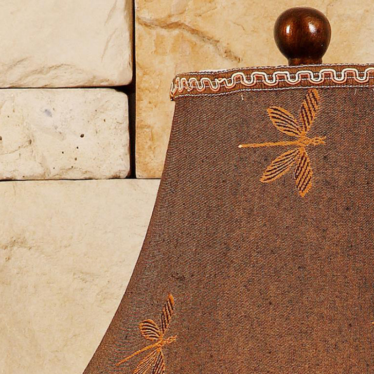 Orb Stripe Carved Resin Table Lamp