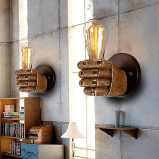 Fist Resin Living Room Wall Lamp