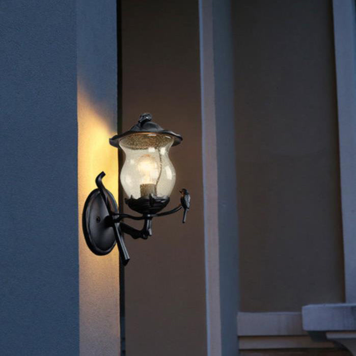 Gourd Bird Aluminum Glass Outdoor Light